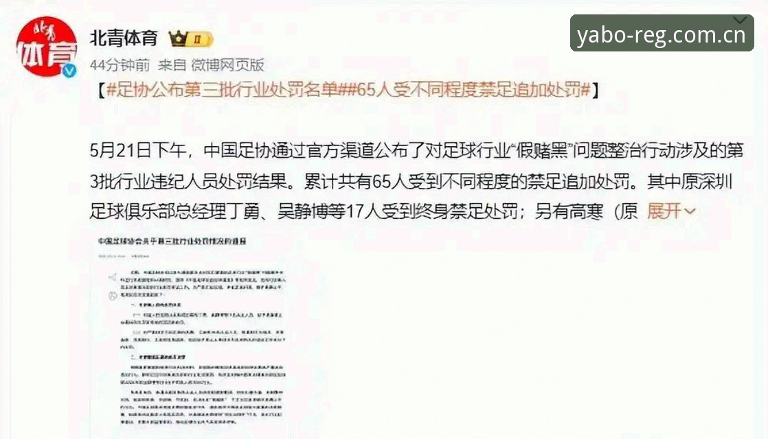 中国足协第三批禁足名单解读：在亚博体育官网追踪足球反腐新动态